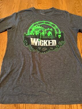 Wicked London Women’s Graphic Tee - Dark Gray with Green Logo